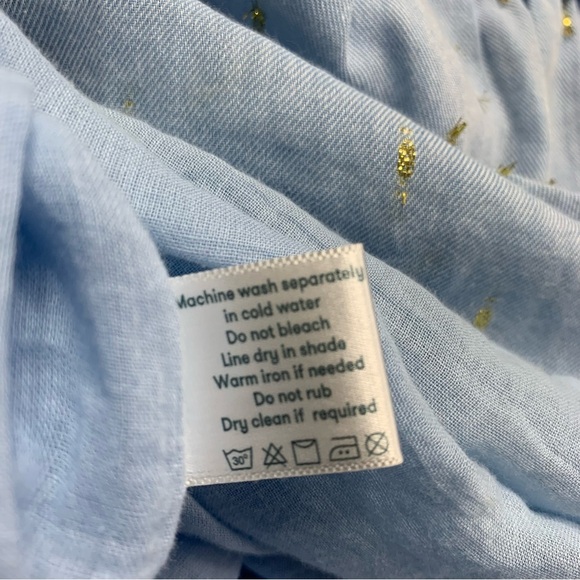 Roller Rabbit Dress Medium Weir Tamania Tiered Boho Festival Metallic - Picture 14 of 14